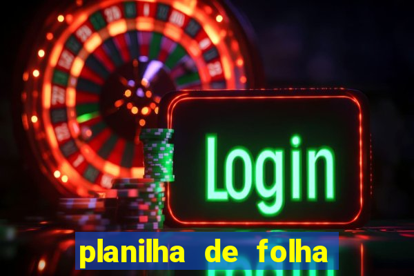 planilha de folha de pagamento